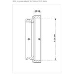 iOptron Adapter iAFS2 TeleVue 7685 (2) iOptron Adapter iAFS2 technische tekening met maatspecificaties voor aansluiting op TeleVue 76 en 85