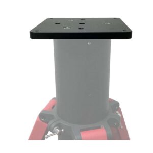 iOptron CEM120 adapterplaat gemonteerd op rood statief voor compatibiliteit met CEM120 montering
