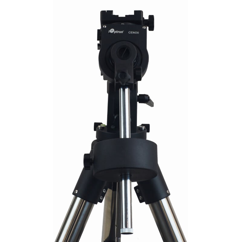 iOptron CEM26 Montering GoTo iPolar LiteRoc 2 iOptron CEM26 Montering GoTo iPolar LiteRoc 3 iOptron CEM26 montering achterkant met zicht op contragewichtstang en statiefvergrendeling