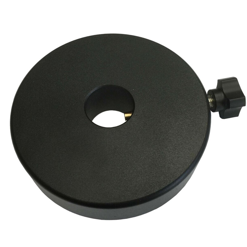 iOptron CEM40/GEM45/CEM60/CEM70 5kg Tegengewicht 1 iOptron CEM40 GEM45 CEM60 CEM70 5kg Tegengewicht iOptron CEM40/GEM45/CEM60/CEM70 5kg zwart contragewicht met 28 mm boring en draaiklem voor contrastang