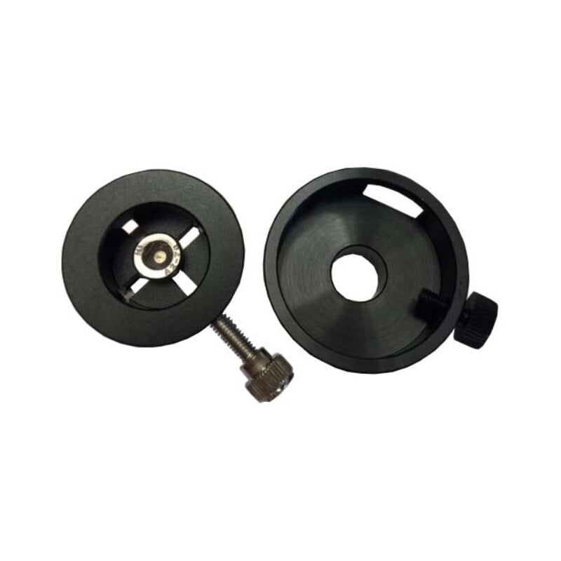 iOptron CGEM/EQ6/AZ-EQ6 iPolar Adapter 2 iOptron CGE M EQ6 AZ EQ6 iPolar Adapter 2 iOptron CGEM/EQ6/AZ-EQ6 iPolar adapter onderaanzicht met zichtbare inwendige aansluiting en schroefsysteem