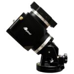 iOptron HAE18C AZEQ Montering Dual (1) iOptron HAE18C AZ/EQ zijkant met gemonteerde Vixen-zadelklem en motorunit