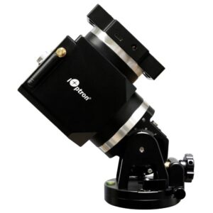 iOptron HAE18C AZ/EQ zijkant met gemonteerde Vixen-zadelklem en motorunit