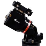 iOptron HAE29C-EC AZ EQ Montering Dual SWG (1) iOptron HAE29C-EC AZ/EQ zijaanzicht van gemonteerde harmonic drive montering met rode accentring