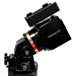 iOptron HAE29C-EC AZ EQ Montering Dual SWG (2) iOptron HAE29C-EC AZ/EQ achteraanzicht met bevestiging op basisplaat en zichtbare encoderbehuizing