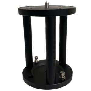 iOptron HAE69/HAE43/HAZ71 MiniPier zijaanzicht met metalen zuilverlenging en bevestigingsschroeven