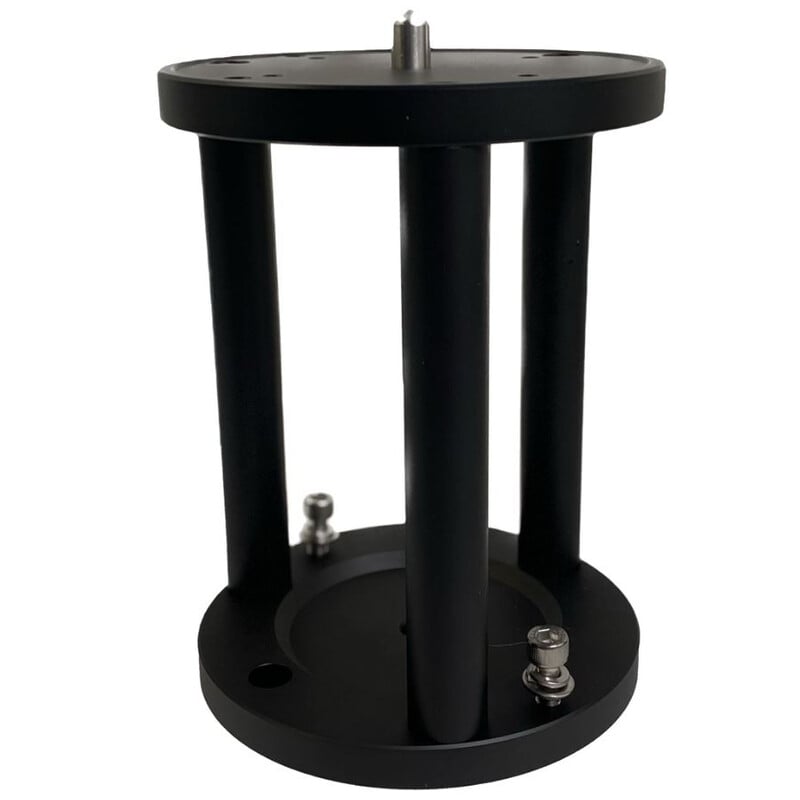 iOptron HAE69/HAE43/HAZ71 Zuilverlenging MiniPier 1 iOptron HAE69 HAE43 HAZ71 Zuilverlenging MiniPier 1 iOptron HAE69/HAE43/HAZ71 MiniPier zijaanzicht met metalen zuilverlenging en bevestigingsschroeven