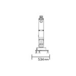 iOptron HAZ130 Montering Strain Wave Alt-AZ (3) iOptron HAZ130 technische zijaanzichttekening met totale hoogte van 534 mm