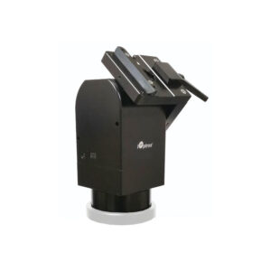 iOptron HAZ46 ALT-AZ zwarte metalen montering met dual Vixen/Losmandy zadels gemonteerd op witte basisring