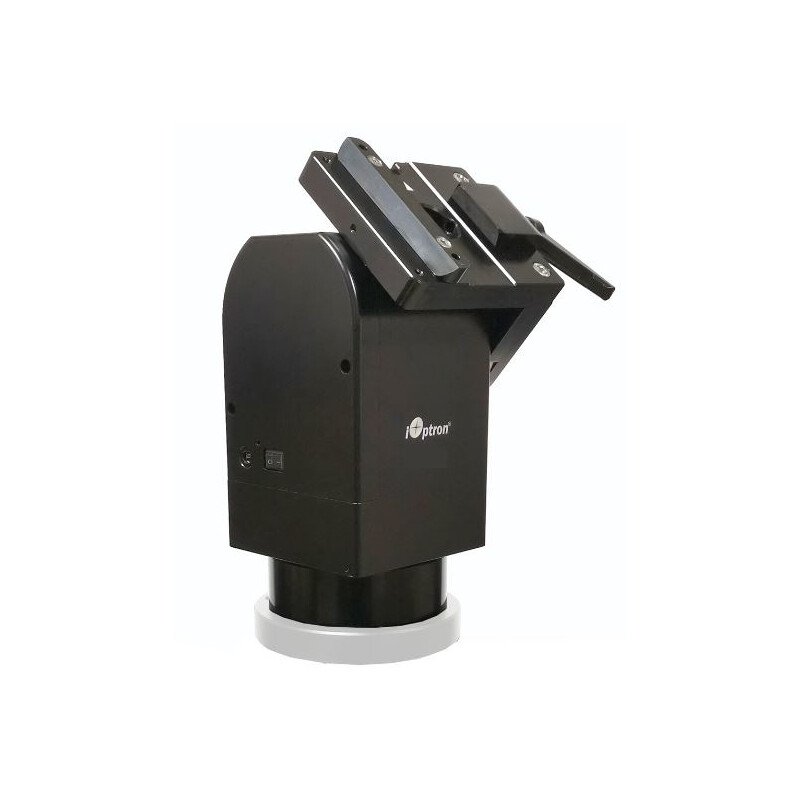 iOptron HAZ46 Alt-AZ Montering Strain Wave 1 iOptron HAZ46 Alt AZ Montering Strain Wave iOptron HAZ46 ALT-AZ zwarte metalen montering met dual Vixen/Losmandy zadels gemonteerd op witte basisring