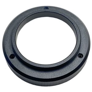 iOptron M56 / M48 adapter bovenaanzicht met precisie afwerking en M48 binnendraad