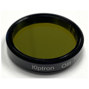 iOptron OIII 1,25 filter met 7nm bandbreedte en zwart aluminium vatting voor astrofotografie