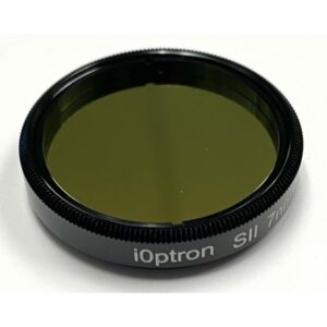 iOptron SII 1,25" filter met 7nm lijnfilter in zwarte aluminium vatting voor deep-sky astrofotografie
