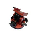 iOptron SkyGuider Pro set Montering met Polar wedge (3) iOptron SkyGuider Pro set bovenaanzicht van de montering met draaiknoppen en poolzoekerinrichting zichtbaar
