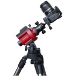 iOptron SkyGuider Pro set Montering met Polar wedge (6) iOptron SkyGuider Pro set gemonteerd met DSLR-camera op ballhead bovenop Vixen-adapter