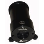 iOptron SkyTracker Pro iPolar elektronische poolzoeker met vooraanzicht van lensopening en USB-aansluiting bovenop