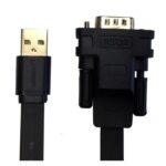 iOptron USB naar RS232 adapterkabel met USB 2.0 stekker en RS232 seriële aansluiting voorzien van FTDI-chipset
