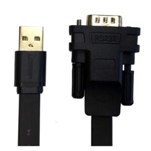 iOptron USB naar RS232 adapterkabel met USB 2.0 stekker en RS232 seriële aansluiting voorzien van FTDI-chipset