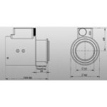 iOptron iAFS2 2 Automatic Focuser (5) iOptron iAFS2 2" zijkantweergave met cameraverbinding gemonteerd op telescoop