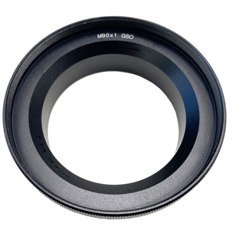 iOptron iAFS2 / M90 Adapter 1 iOptron iAFS2 M90 Adapter 1 iOptron iAFS2 / M90 adapterring van zwart aluminium voor montage op GSO RC 6 en RC 8 telescopen met M90x1 schroefdraad