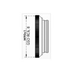 iOptron iAFS2 M90 Adapter (2) iOptron iAFS2 / M90 technische tekening met maatvoering en aansluiting voor GSO RC 6 en RC 8 middels M90x1 draad