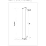 iOptron iAFS3 M106 Adapter (2) iOptron iAFS3 / M106 technische tekening met draadtype M106x1 en maatvoering voor bevestiging aan Askar APO's