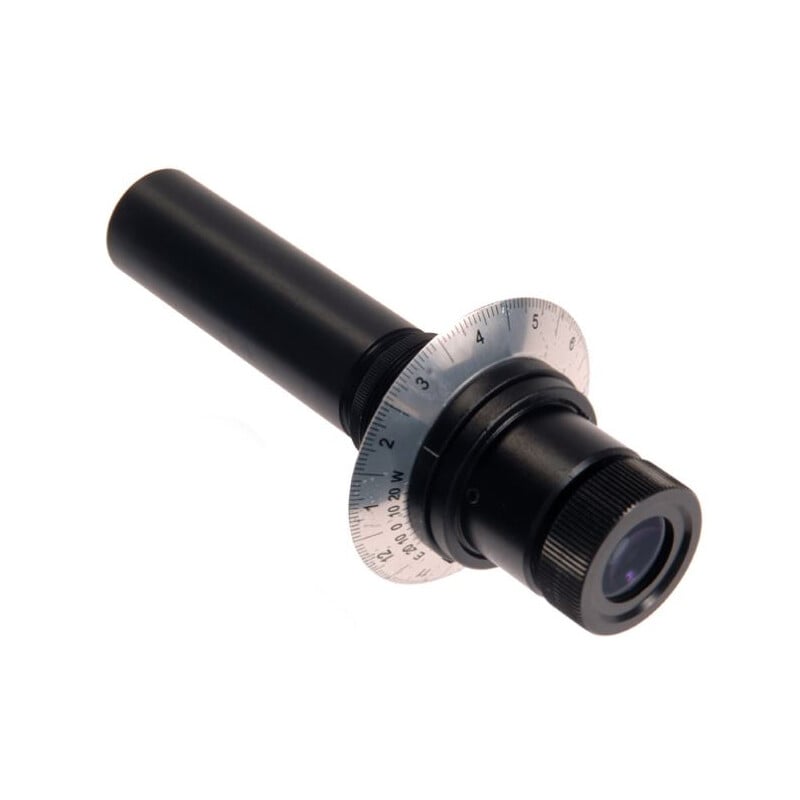 Skywatcher HM5 EQ-5, NEQ-5, EQ-6 voor poolzoeker 1 Skywatcher HM5 EQ 5 NEQ 5 EQ 6 voor poolzoeker 2 Skywatcher HM5 EQ-5 poolzoeker vrijstaand op witte achtergrond met schaalverdeling rond de behuizing.