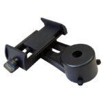 Skywatcher-Smartphoto (2) Skywatchers Smartphoto universele smartphonehouder met verstelbare klem voor bevestiging op een telescoopoculair in zijaanzicht.