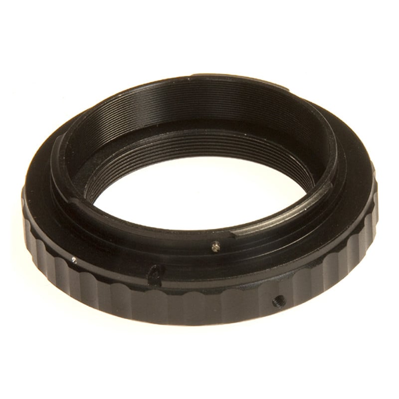 Skywatcher T2-ring Camera adapter compatibel met Canon EOS 1 Skywatcher T2 ring Camera adapter compatibel met Canon EOS Skywatcher T2-ring zwarte aluminium T2-camera-adapterring compatibel met Canon EOS bajonet op lichte achtergrond.