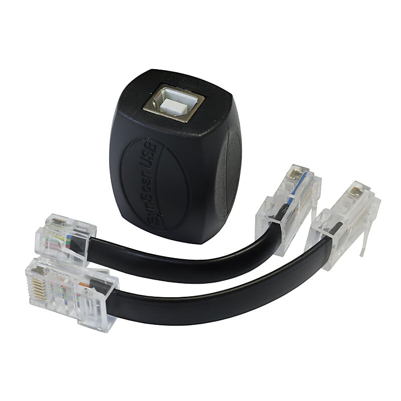 Skywatcher USB-adapter Kabel 1 Skywatcher USB adapter Kabel Skywatcher USB-adapter set met zwart SynScan USB-blok en twee korte RJ-aansluitkabels voor montering en pc.