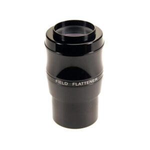 Skywatcher met T-Ring-Adapter Field Flattener in glanzend zwarte 2 inch behuizing met geïntegreerde T-ring- en M48-filterdraad.