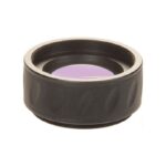 Skywatchers M48 Esprit-80ED Flattener (1) Skywatchers M48 Esprit-80ED flattener zijaanzicht van compacte adapter met paars gecoate lens in donkere behuizing.