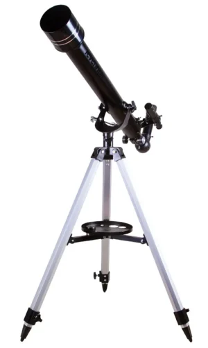 Levenhuk Skyline BASE 60T refractor telescope on adjustable aluminum tripod with alt-azimuth mount and accessory tray