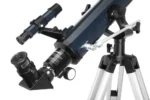 Levenhuk Discovery Spark 707 AZ Optical Finder 5x24 Mounted on the Tube, Close-up Detail