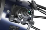 Levenhuk New Skyline PRO 10 inch retractable close-up of optical finderscope attached to truss-tube