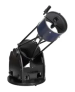 Levenhuk New Skyline PRO 12-inch retractable optical tube positioned horizontally on a Dobsonian mount