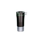 TeleVue Barlow Lens 4x Powermate 2" Black TeleVue Powermate 4x barlow lens with 2-inch connector, clamp ring with adjusting screws, and green TeleVue Powermate imprint on white background