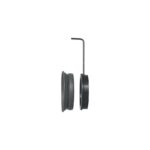 TeleVue DIOPTRX adapter, voor 24mm en 19mm Panoptic oculairs + 20mm Nagler type 5 oculairs zwarte Dioptrx adapterringen met inbussleutel op witte achtergrond