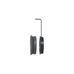 TeleVue DIOPTRX adapter, for 24mm and 19mm Panoptic eyepieces + 20mm Nagler type 5 eyepieces black Dioptrx adapter rings with Allen key on white background