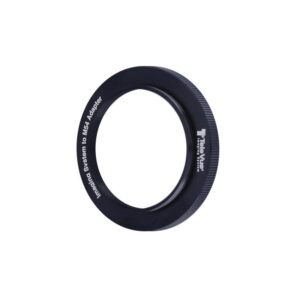 TeleVue M54 Camera Adapter black ring adapter with knurled grip edge and clear inscriptions on a white background