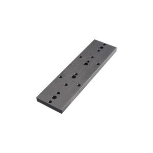 TeleVue Mount Rail NP127 angled product photo of a black metal mount rail with multiple mounting holes on a white background.