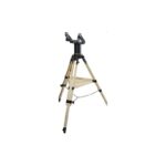 TeleVue Montering Gibraltar HD5 Alt-AZ volledig zicht op de alt-az montering met houten statief en accessoiretray op witte achtergrond