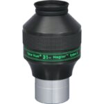 TeleVue Nagler oculair, type 5, 31mm, 2" close-up vanuit een andere hoek met de groene “31 mm Nagler type 5” opdruk zichtbaar