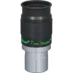 TeleVue Nagler oculair, type 6, 7mm, 1,25" close-up vanuit een andere hoek met de groene “7 mm Nagler” markering duidelijk zichtbaar