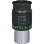 TeleVue Nagler oculair, type 6, 9mm, 1,25" close-up vanuit een andere hoek met de groene “9 mm Nagler” markering duidelijk zichtbaar