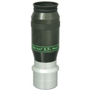 TeleVue Ethos 3.7mm Eyepiece 1.25"/2" Close-up of the Ethos 3.7mm eyepiece with green lettering ring and knurled grip on a white background