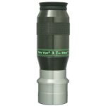 TeleVue Oculair Ethos 3,7mm 1,25"/2" productfoto van het complete oculair met 2 inch skirt en groene “3.7mm Ethos” markering op witte achtergrond