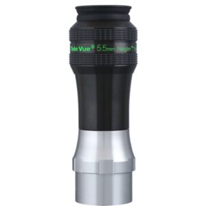 TeleVue Nagler Type 7 5.5mm 82° eyepiece close-up product photo of the eyepiece with Tele Vue 5.5mm Nagler Type 7 engraving and 2-inch barrel