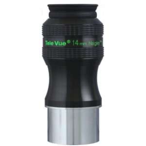 TeleVue Nagler Type 7 14mm 82° eyepiece close-up product photo of the eyepiece with black housing and 2 inch barrel