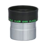 TeleVue Oculair Plössl 8mm 1,25" productfoto van het Plössl 8 mm oculair vanuit een andere hoek met zicht op de lensopening